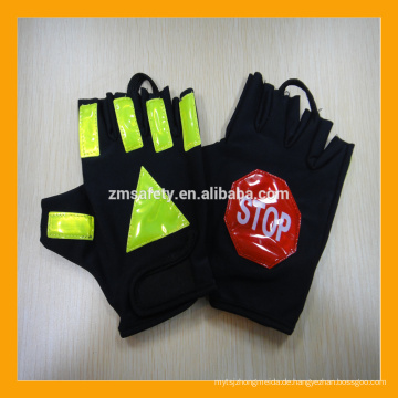 Halbe Finger-Sonnenschutz-Verkehrssicherheitspolizei-Handschuhe